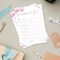 Prayers for Baby Game, Pink Bow Baby Shower Games Activity Gender Reveal Party Supplies, 30 Double-Sided Game Cards (5x7) -p11